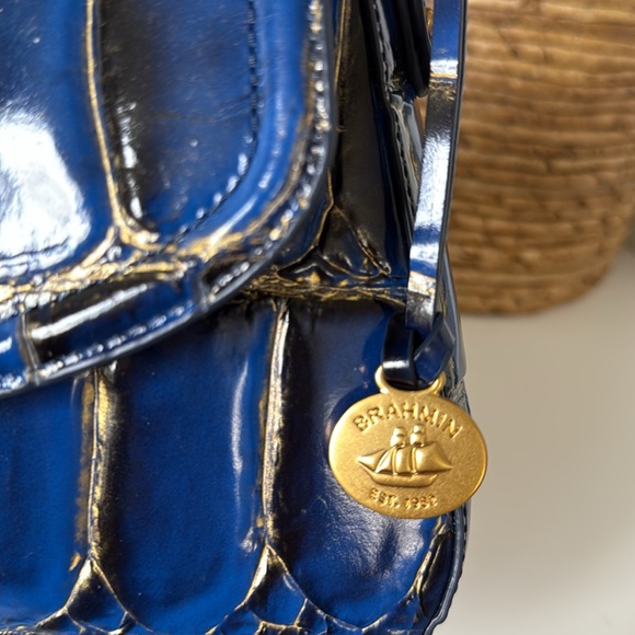 NWT 🌹Brahmin NERIDA ANCHOR NERINA Melbourne Leather Satchel ⭐NWT, REG, DUST BAG - Picture 12 of 13